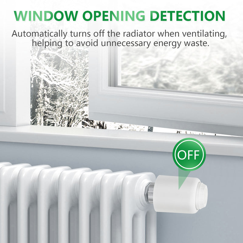Heschen Zigbee Radiator Thermostat TRV-601,M30x1.5,eWeLink,Directly connect to Alexa