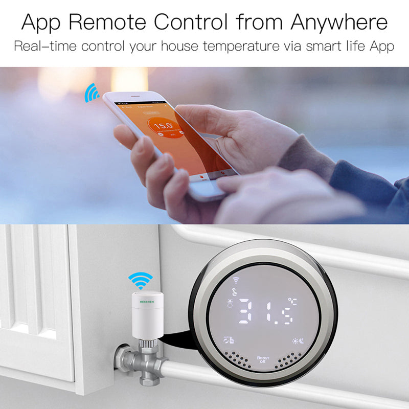 Heschen Smart Radiator Thermostat WG367,Zigbee