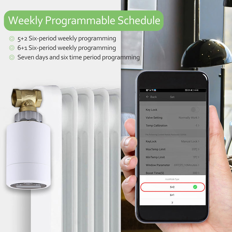Heschen Smart Radiator Thermostat WG366,Zigbee