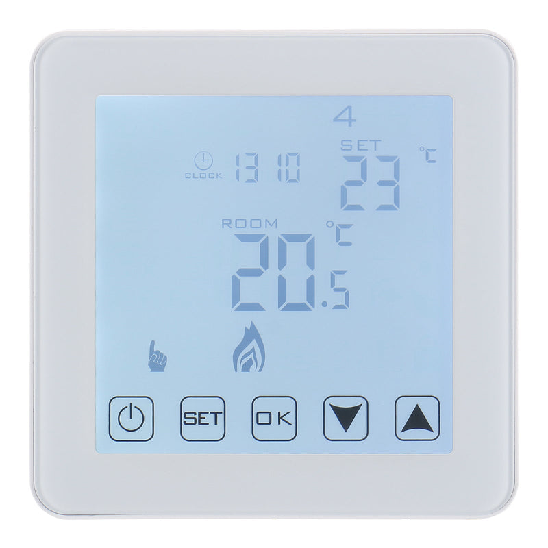 Heschen Programmable House Thermostat WG08-1,AC90-240V 16A,Touch Screen Digital LCD Display,