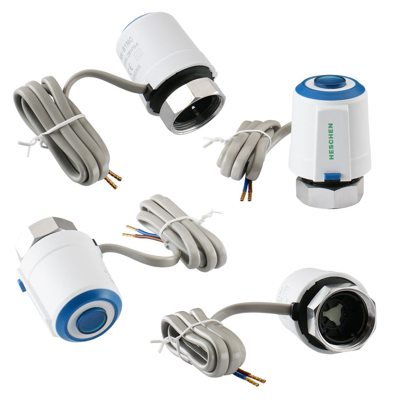 Heschen Thermal Actuator WGM05,100Pack AC230V for Floor Heating System with Room Temperature Control Normally Closed