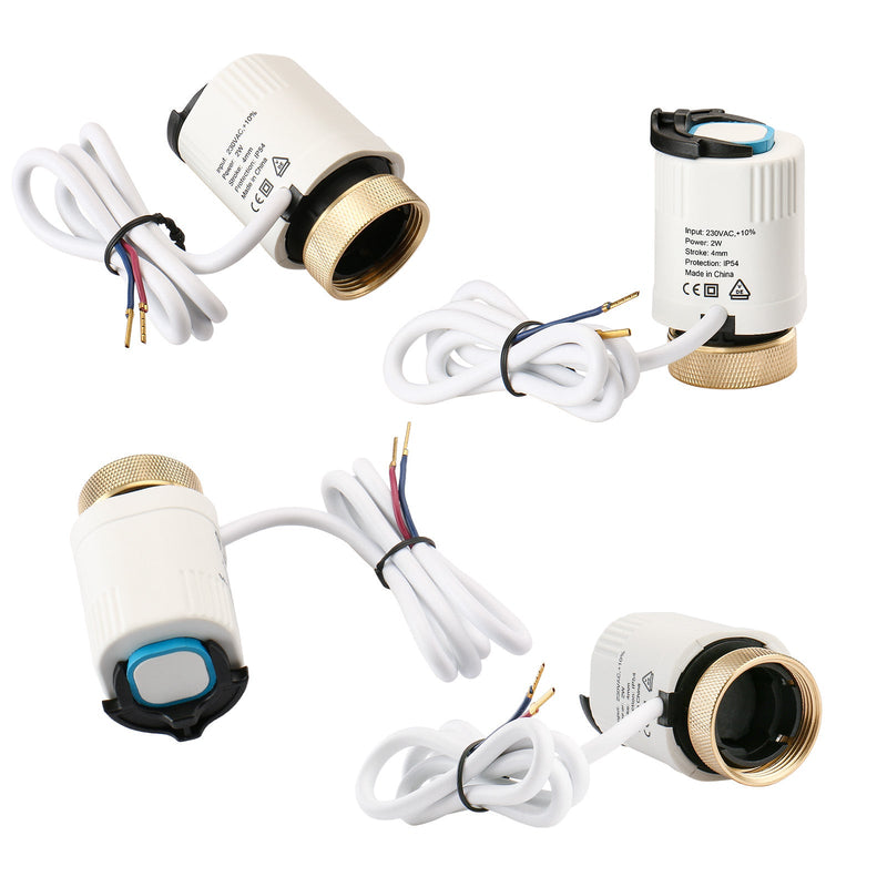 Heschen Thermal Actuator WGD06,100Pack AC230V for Floor Heating System with Room Temperature Control Normally Closed
