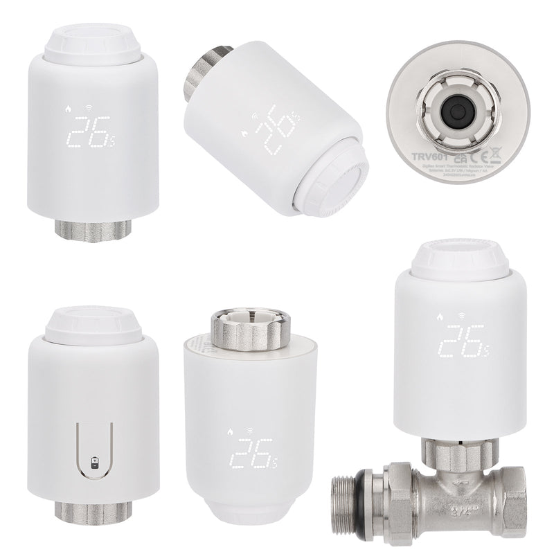 Heschen Zigbee Radiator Thermostat TRV-601,M30x1.5,eWeLink,Directly connect to Alexa