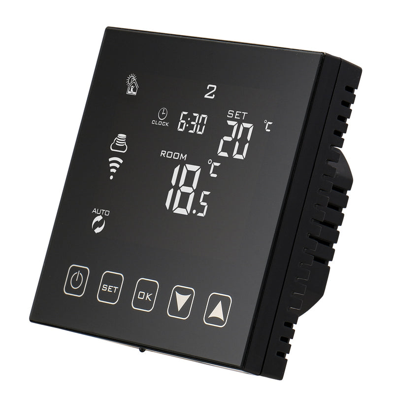 Heschen Thermostat Programmable WG603B,3A Floor Heating Black