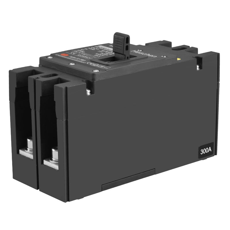 Heschen DC Molded Case Circuit Breaker MCCB, HSM3DC-320, 2 Poles, DC1000V 280A/300A/315A/320A, Photovoltaic Circuit Breaker, for Solar PV System Solar Panels Grid System