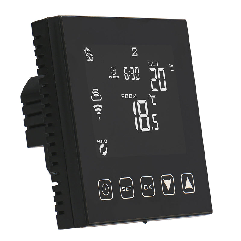 Heschen Thermostat Programmable WG603B,3A Floor Heating Black