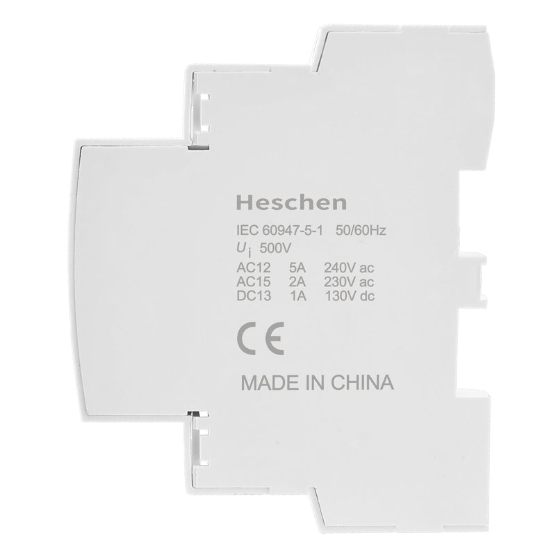 Heschen Auxiliary Contact for AC Contactors AS11/AS02/AS20 1NO+1NC/2NC/2NO 500V 50/60Hz Side Mounted
