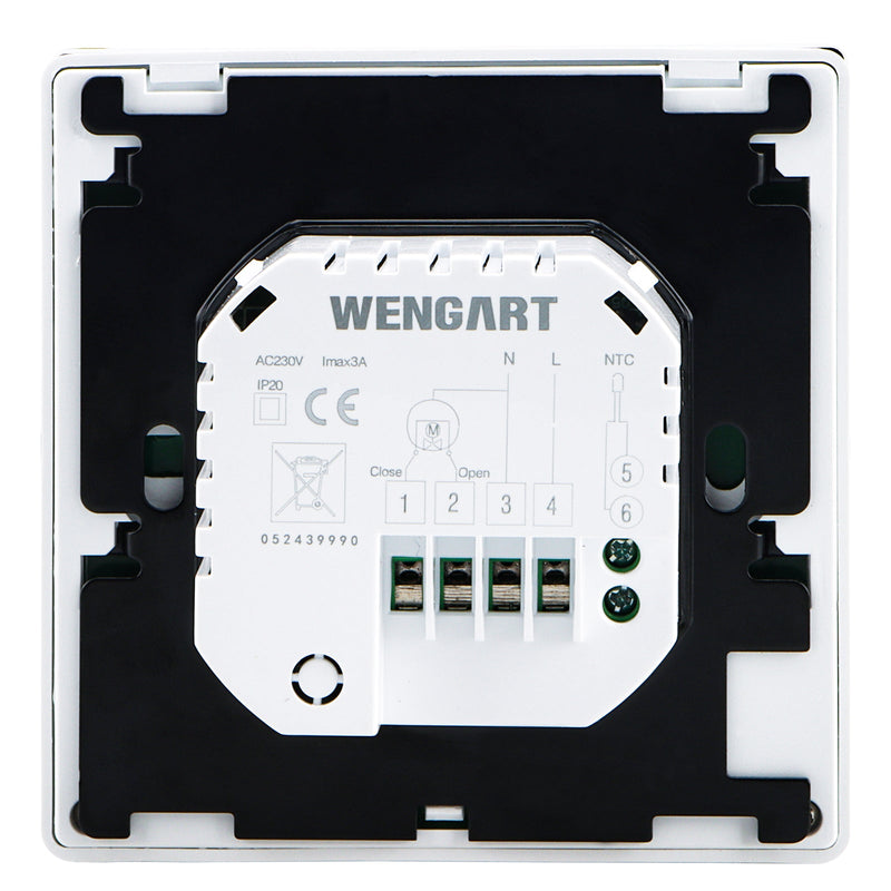 Heschen Programmable Touch Thermostat WG356,AC230V 3A,White