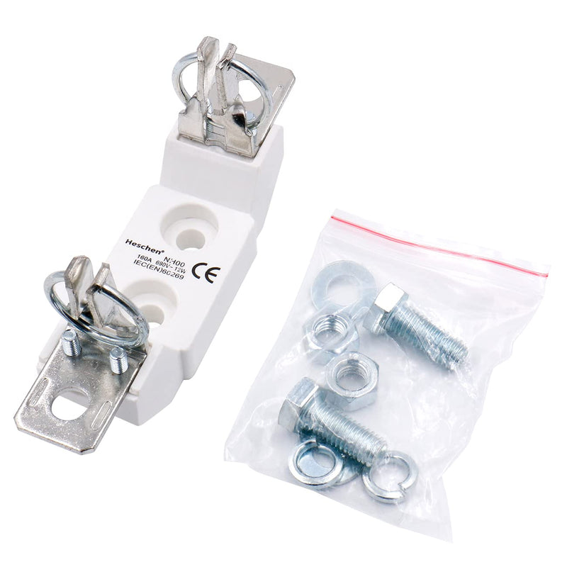 Heschen Ceramic Single-Pole Fuse Holder NH00 160A 690V 12W for NH Fuse-Link