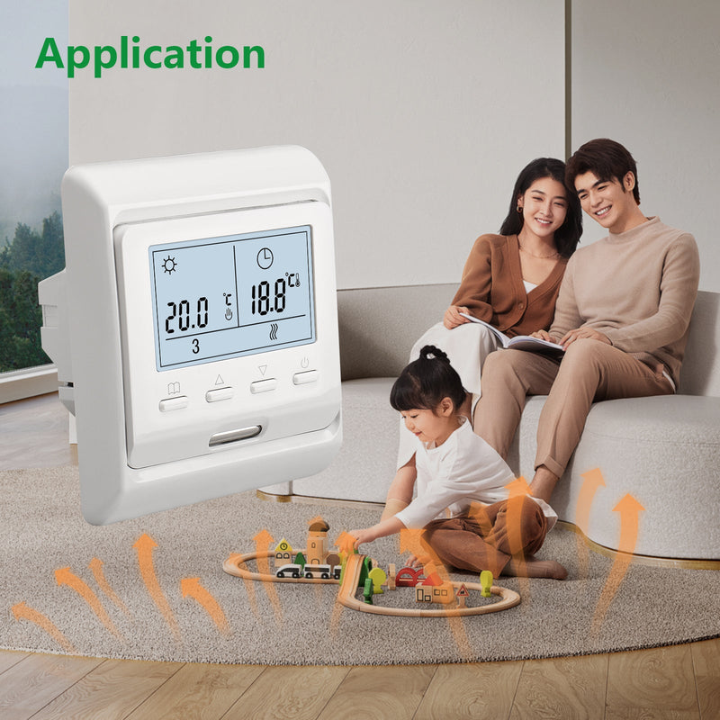 Heschen Thermostat WG806, 3A Water Heating,Weekly Programming