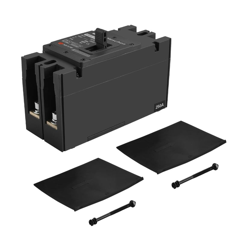 Heschen DC Molded Case Circuit Breaker MCCB, HSM3DC-250, 2 Poles, DC1000V 125A/140A/160A/180A/200A/225A/250A, Photovoltaic Circuit Breaker, for Solar PV System Solar Panels Grid System