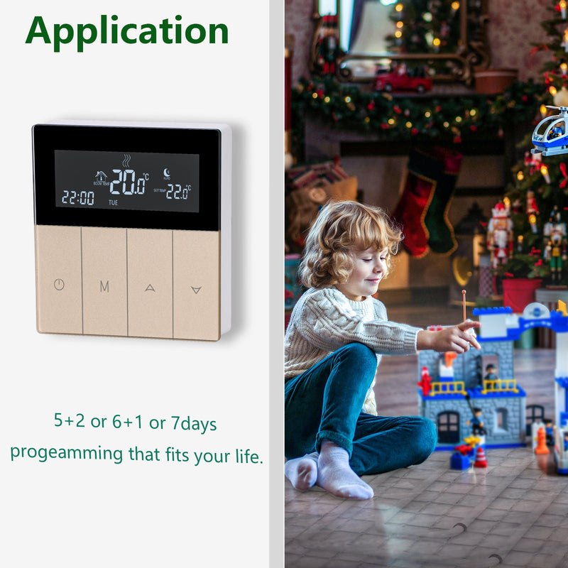 Heschen Digital Thermostat WG351,AC230V Touch Button,3A