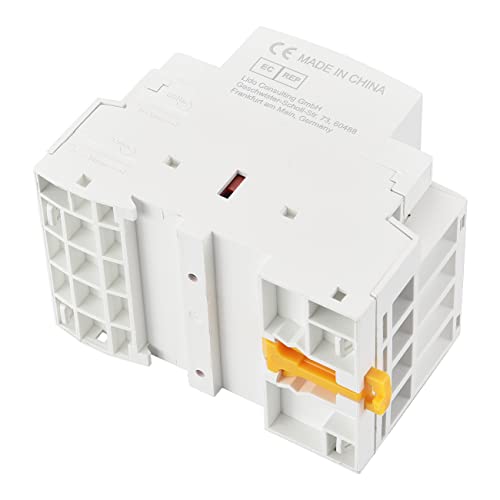 Heschen Household AC Contactor, HSR1-100, Ie 100A, 2 Pole, Two Normally Closed, AC 220V Coil Voltage, 35mm DIN Rail Mount