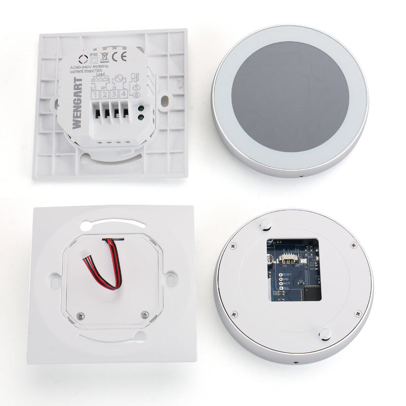 Heschen Home Thermostat WG312,AC90-240V 16A,Touch Screen Digital LCD Display 7-day Programmable