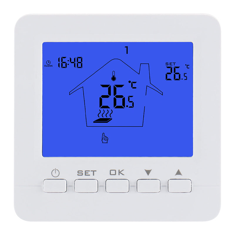Heschen Heating Thermostats WG02B05,7-day Programmable LCD Display Touch Screen
