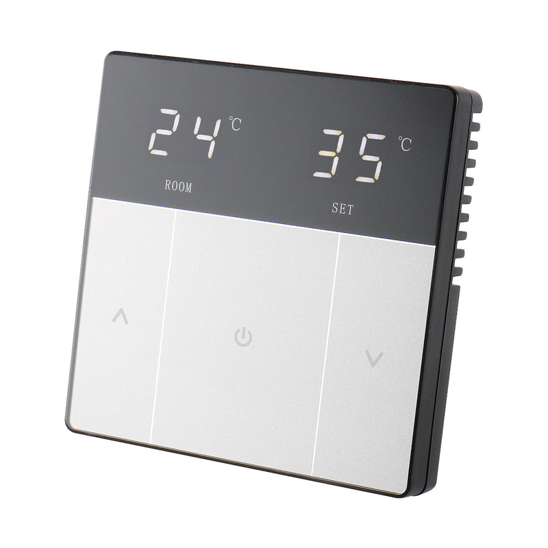 Heschen Room thermostat WG808, 16A, Suitable for Electric Heating Equipment, with 3m External Sensor, Touch Button, Easy to Operate, Black