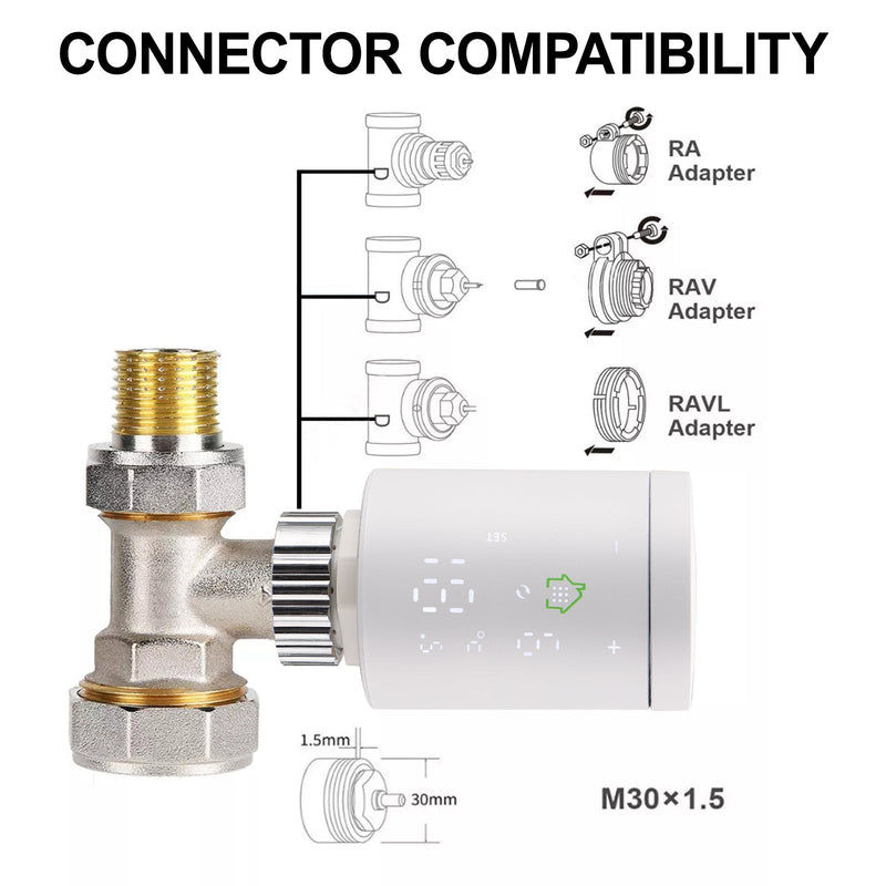 Heschen Smart Radiator Thermostat WG368,Zigbee