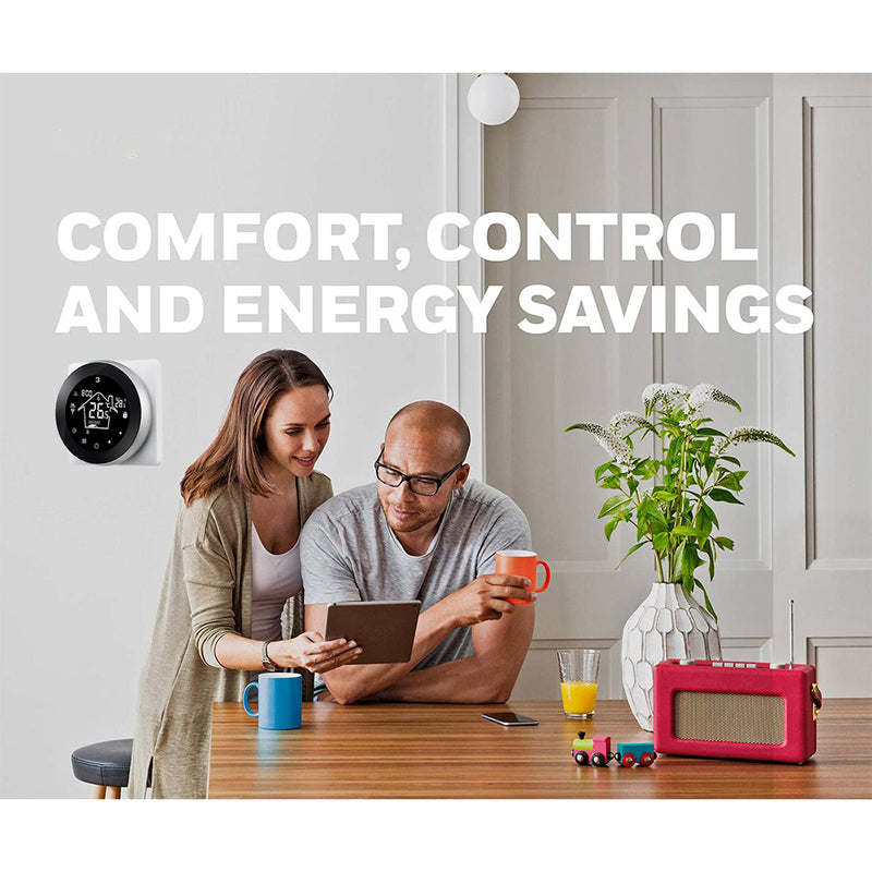 Heschen Home Thermostat WG312,AC90-240V 16A,Touch Screen Digital LCD Display 7-day Programmable
