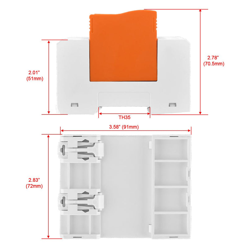 Heschen Surge Protective Device with Remote Communication, LYD1-C40/385, 4P 385V 20KA, Fire-Proof, Low-Voltage Arrester, 35mm DIN Rail Mounting