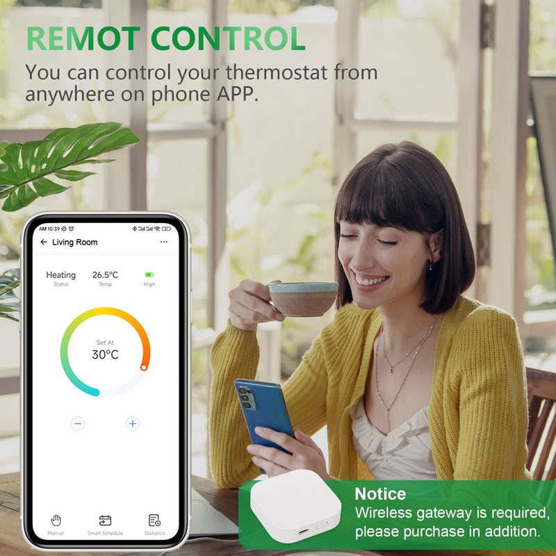 Heschen Zigbee Radiator Thermostat TRV-602,M30x1.5,eWeLink,Directly connect to Alexa