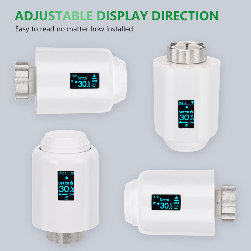 Heschen Zigbee Radiator Thermostat TRV-602,M30x1.5,eWeLink,Directly connect to Alexa