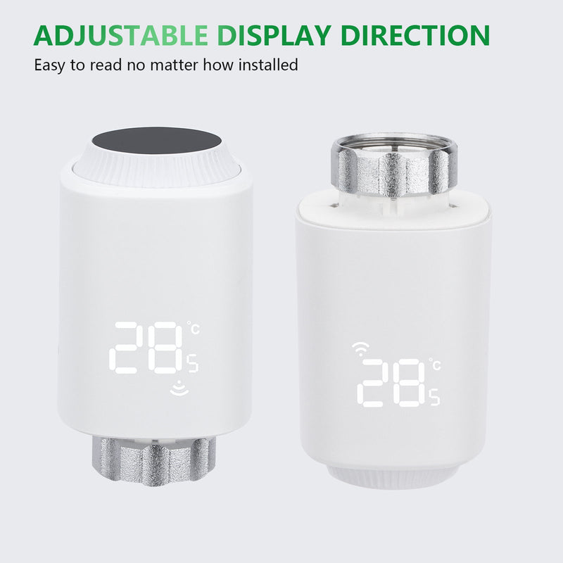 Heschen Zigbee Radiator Thermostat TRV-01,M30x1.5,Works with Google Assistant and Alexa,Tuya Zigbee Hub Required
