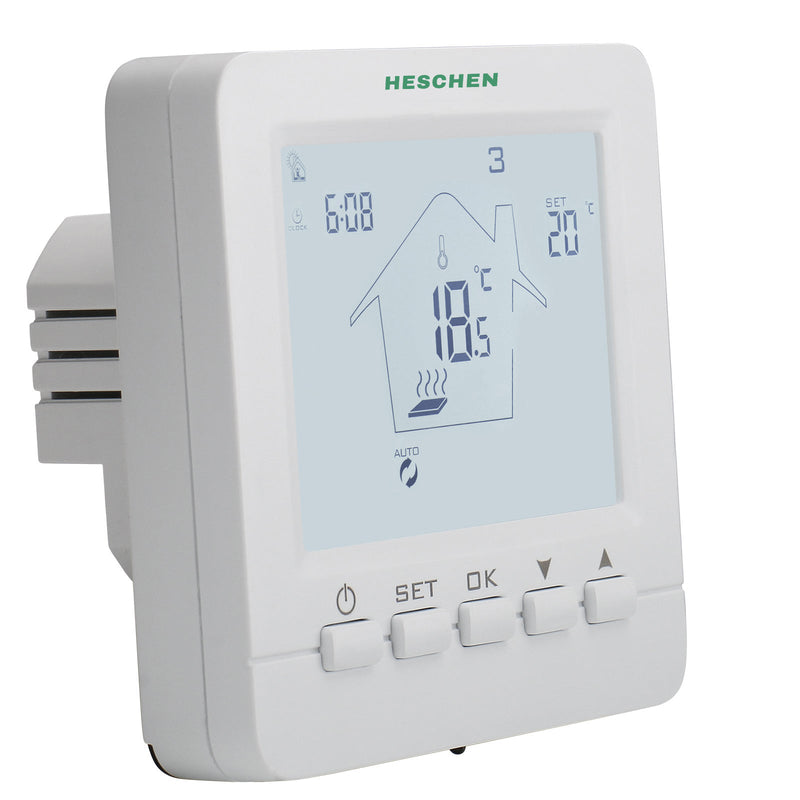 Heschen Heating Thermostats WG02B05,7-day Programmable 3A Radiant Floor Heating