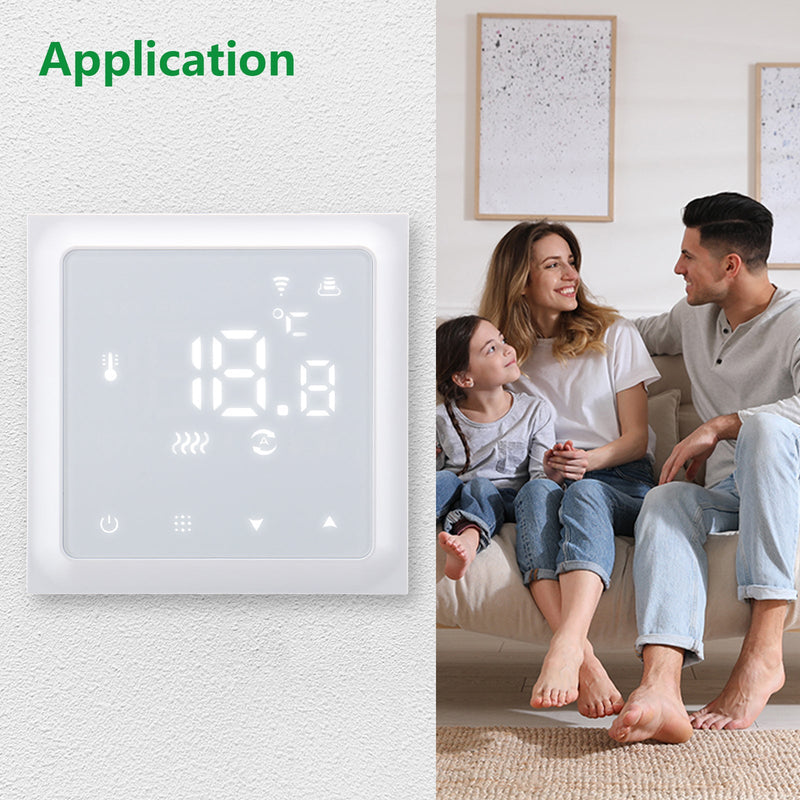 Heschen WiFi Thermostat WG611,Heat and Cold Mode AC230V Max3A 2.4GHz TUYA APP for Radiant Floor Heating,Compatible with Alexa Echo/Google Home