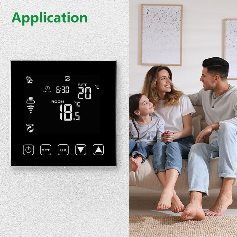 Heschen Thermostat Programmable WG603B,3A Floor Heating Black