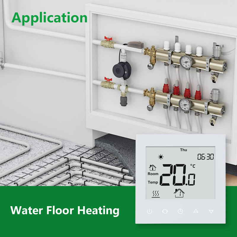 Heschen Thermostat WG505W,3A Water Heating,Potential-free linkage boiler