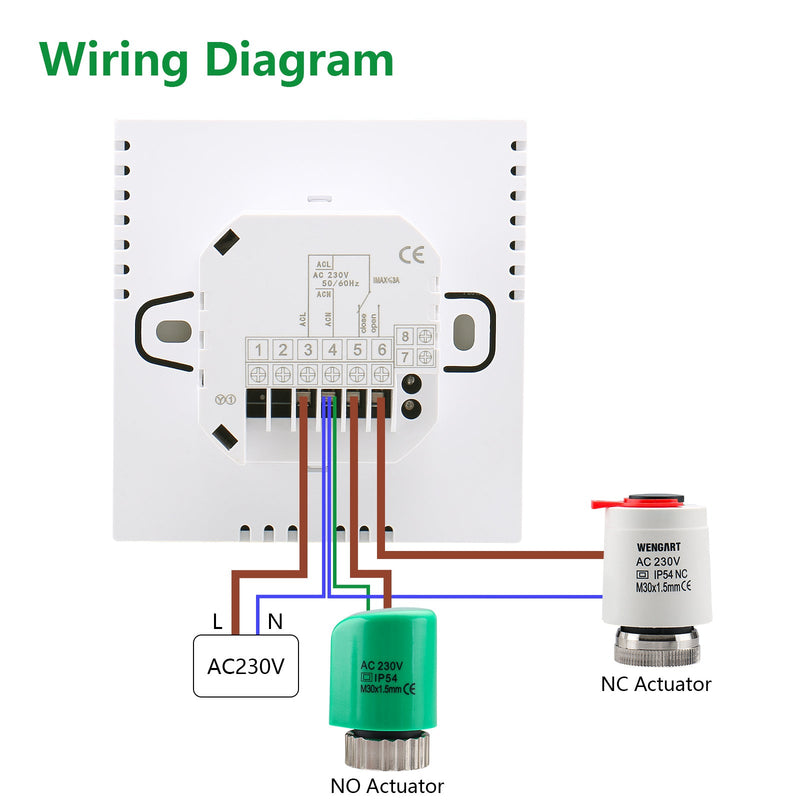 Heschen Digital Thermostat WG903,Programmable,Suitable For Heating Systems