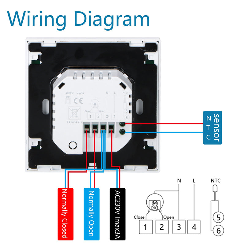 Heschen Thermostat WG03-1,AC230V Max3A