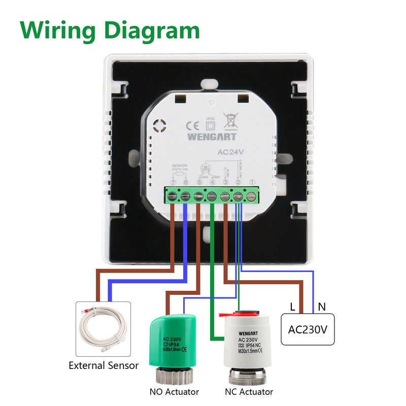 Heschen Heating Room Thermostat WG201,3A Water Heating