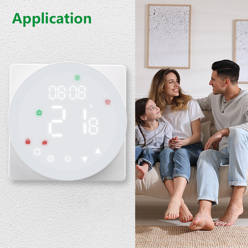 Heschen Floor Heating Thermostat WG908,Colorful Display,5A Water Floor Heating