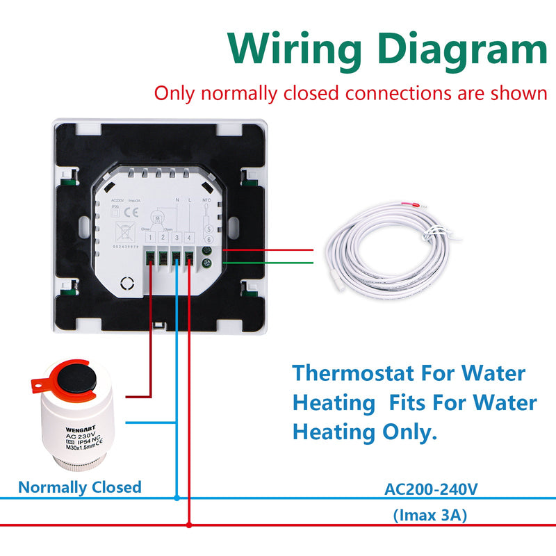Heschen Home Thermostat WG302,AC230V 3A