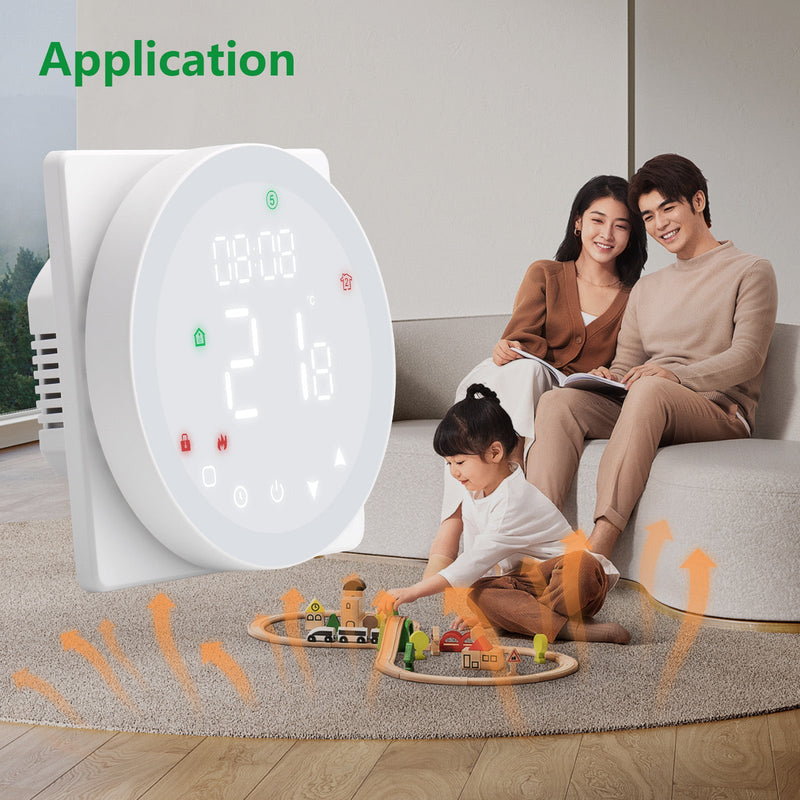 Heschen Floor Heating Thermostat WG908,Colorful Display,5A Water Floor Heating
