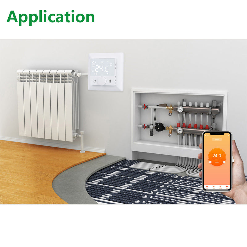 Heschen WIFI Heating Thermostat WG510,Rotate to Set Temperature,Heat and Cold Modes Adjustable