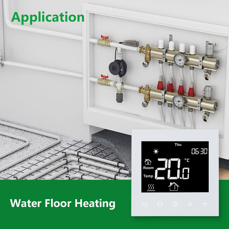 Heschen Thermostat WG505B, 3A With Passive Linkage Water Heating,Black