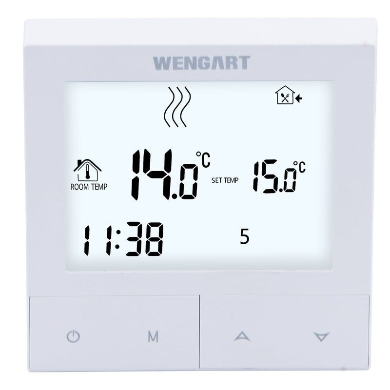 Heschen Tuya Thermostat WG372,AC230V 3A 2,4 GHz WiFi Work for Work for Water Underfloor Heating