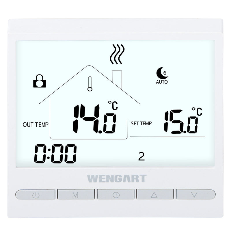 Heschen WiFi Thermostat Underfloor Heating WG376,AC230V 3A 2,4 GHz WiFi Work for Work for Water Underfloor Heating