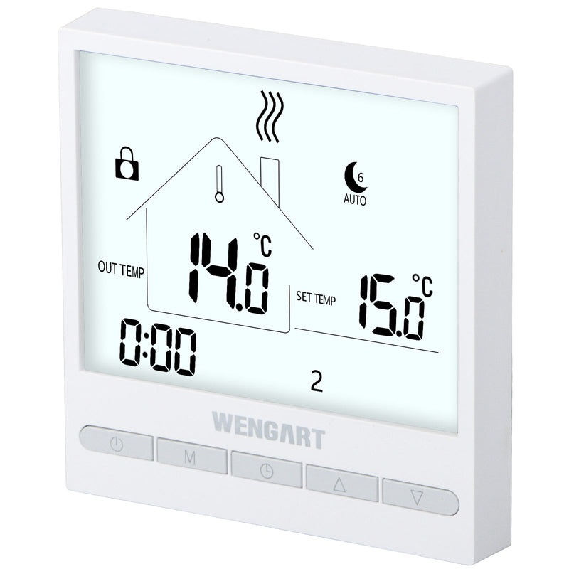 Heschen WiFi Thermostat Underfloor Heating WG376,AC230V 3A 2,4 GHz WiFi Work for Work for Water Underfloor Heating