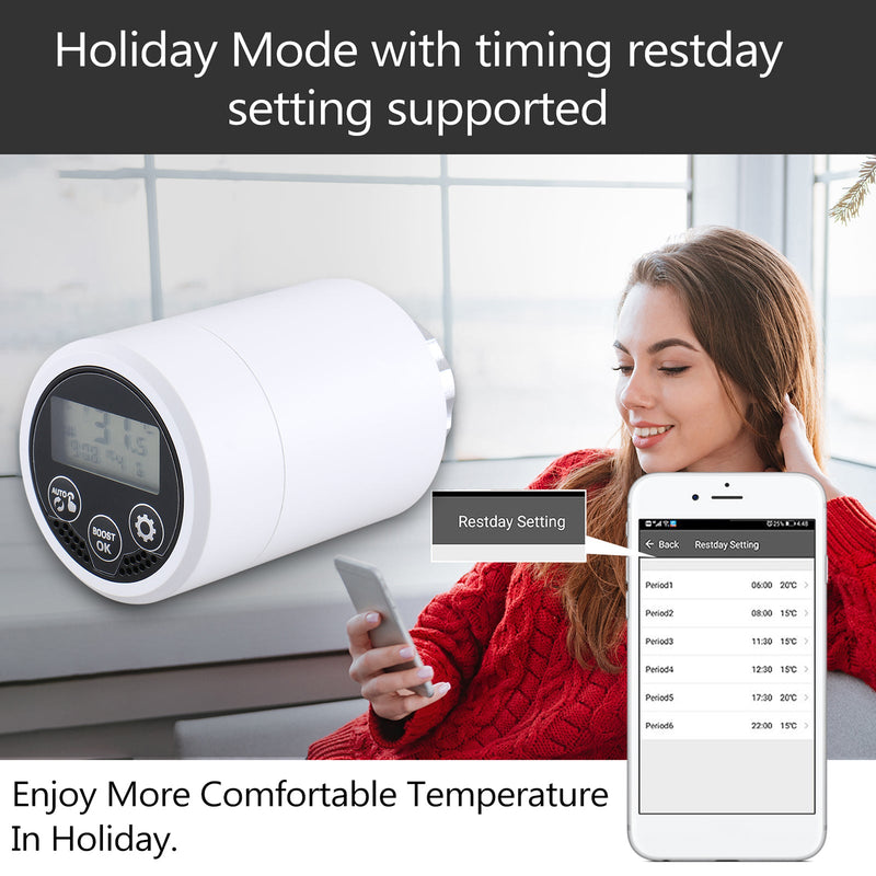 Heschen Smart Radiator Thermostat WG366,Zigbee