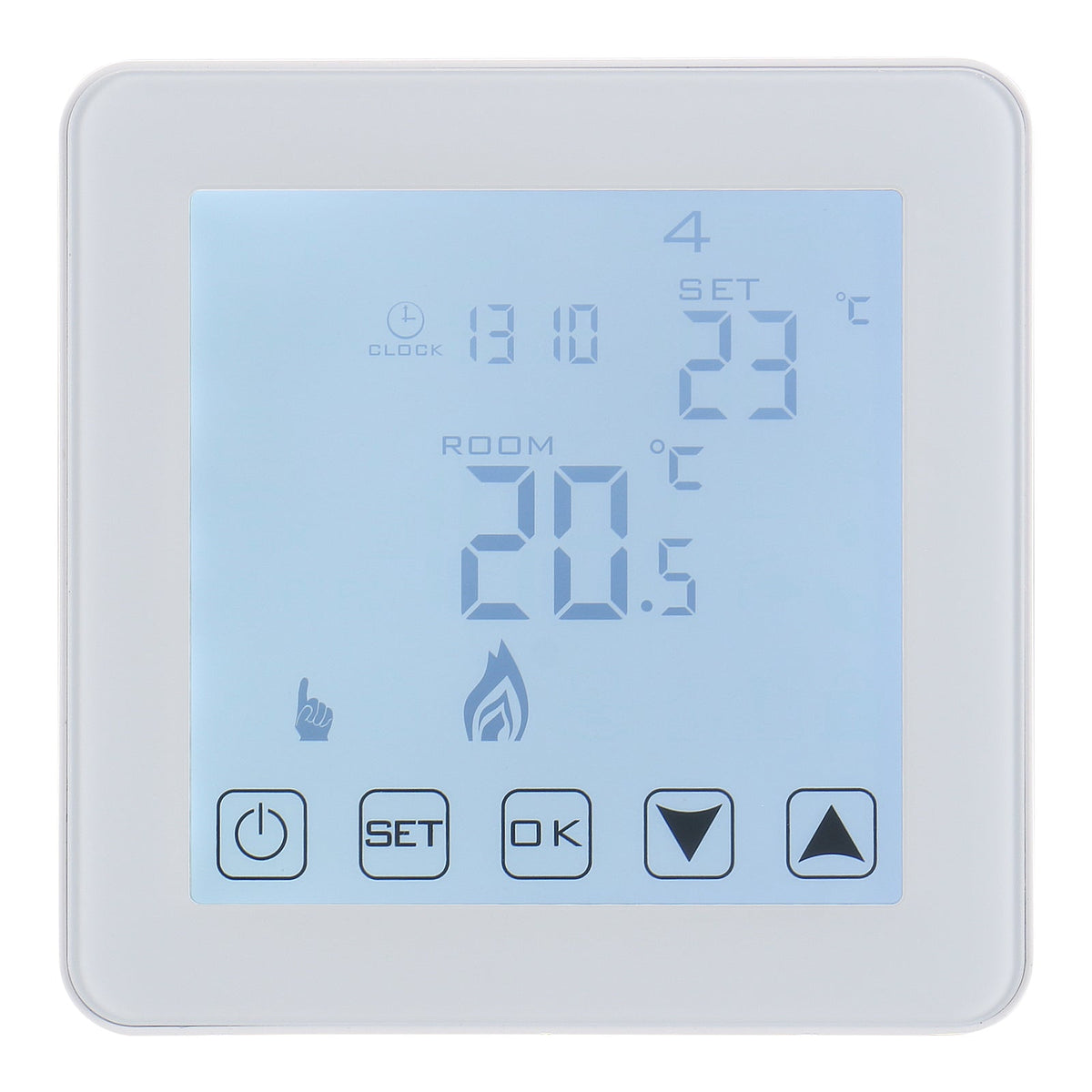 Heschen programmierbares Haus-Thermostat WG08-1, AC90-240V 16A, Touchscreen Digitales LCD-Display,