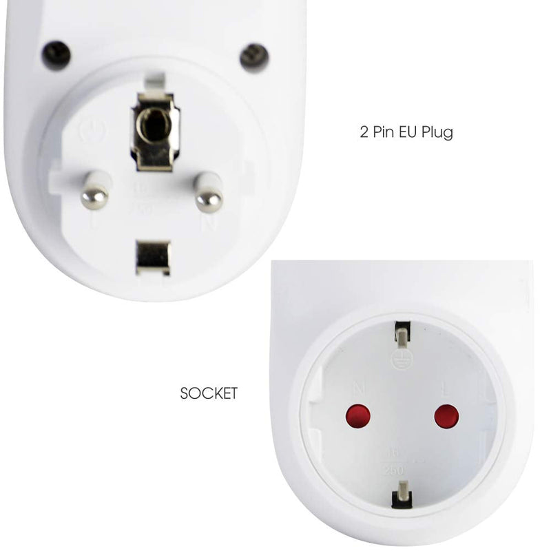 Heschen Plug in Thermostat WG02TP,7 day programmable,LCD Digital Display,Heating & Cooling Outlet,3600W