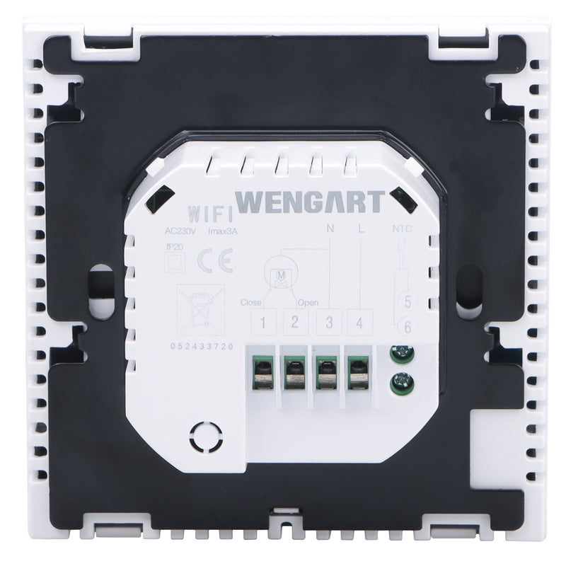 Heschen WiFi Thermostat WG380,AC230V 3A 6 Languages Optional,White