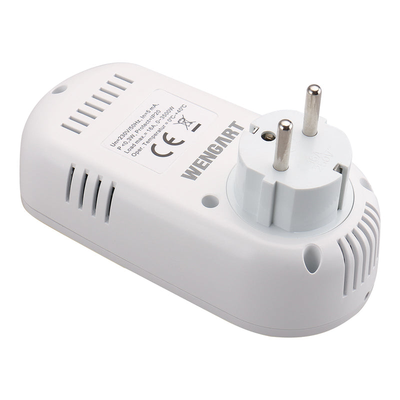 Heschen Plug in Thermostat WG02TPR,7 day programmable,LCD Digital Display,Heating & Cooling Outlet,3600W