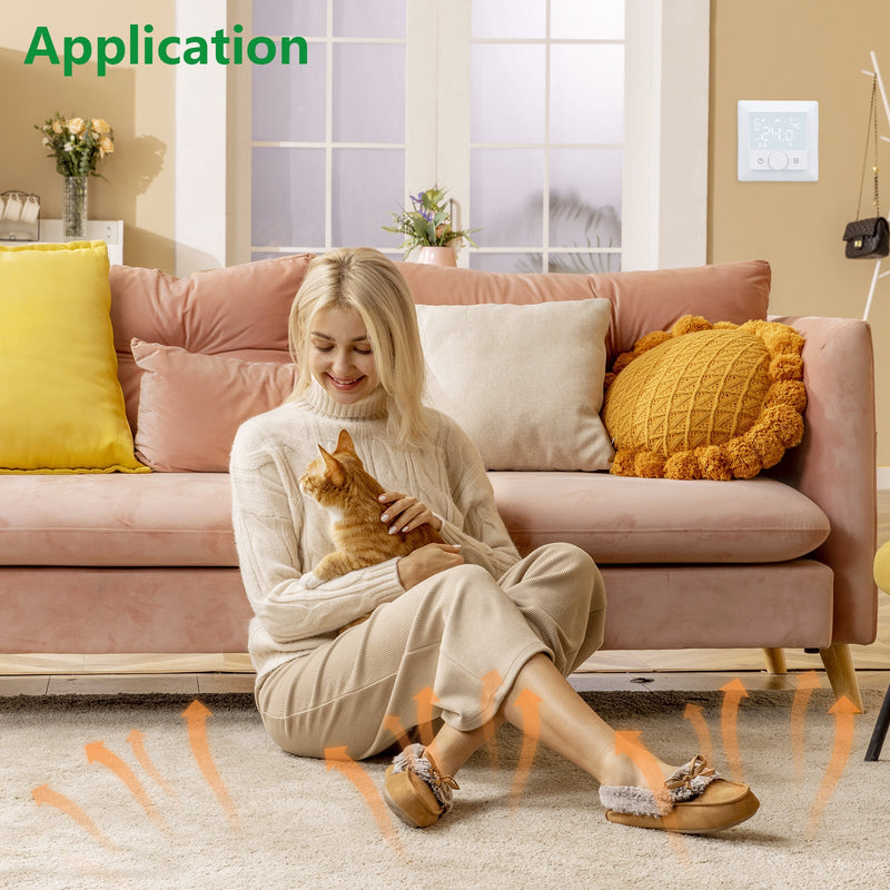 Heschen WIFI Heating Thermostat WG510,Rotate to Set Temperature,Heat and Cold Modes Adjustable