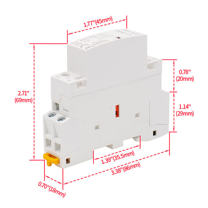 Contattore CA domestico HSR1-25 25A 2P NC normalmente chiuso