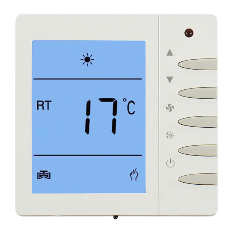 Heschen Programmable Thermostat LCD Digital D702 110V/220V AC, 10Amp Work for Radiant Floor Heating Temperature Controller White