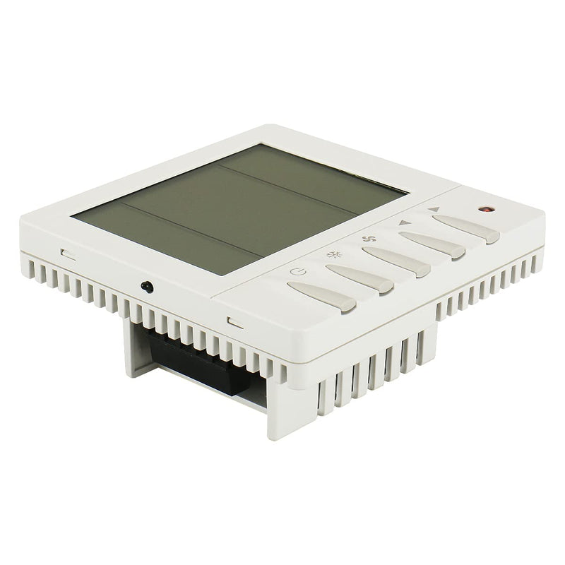 Heschen Programmable Thermostat LCD Digital D702 110V/220V AC, 10Amp Work for Radiant Floor Heating Temperature Controller White